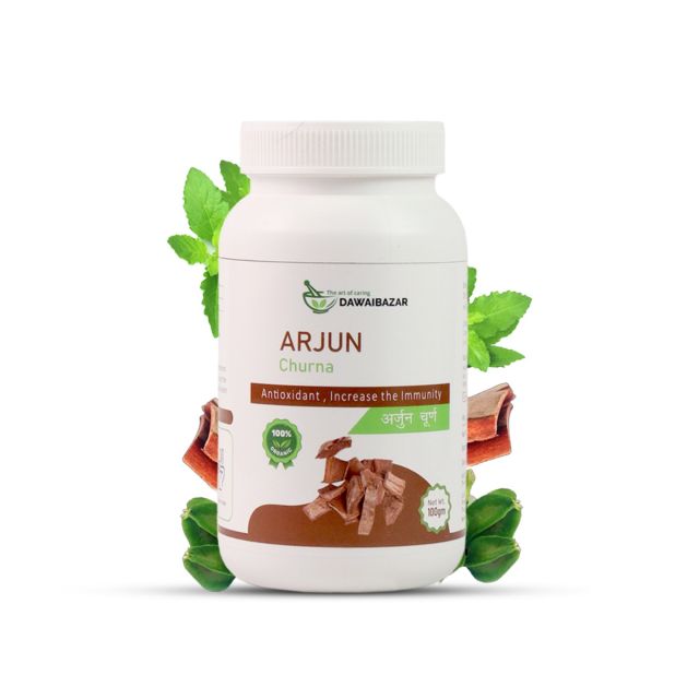 Dawaibazar Arjun Churna, 100% Organic Antioxidant Supplement for Immunity | 100g | Natural & Pure Herbal Arjun Ki Chaal Powder For Men & Women|To Support Heart Health & Promote Good Cholesterol