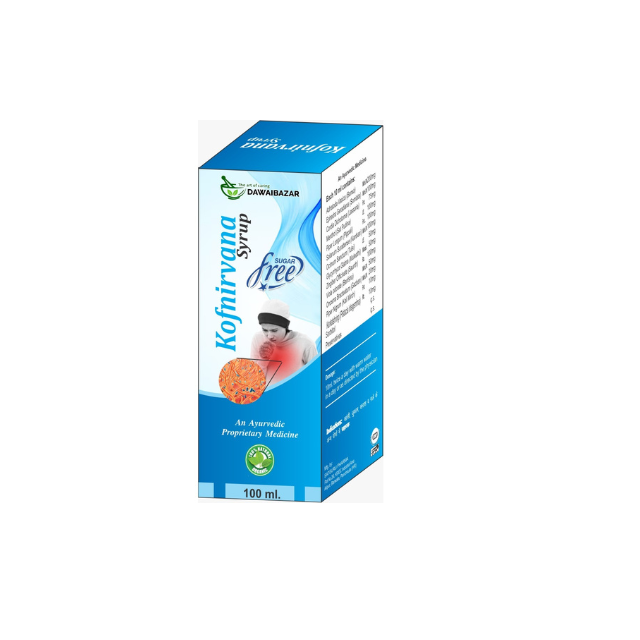 Dawaibazar Kofnirvana Sugar Free Ayurvedic Syrup, 100 ml, Relief Cough, Cold, and Throat Irritation.(PACK OF 2)