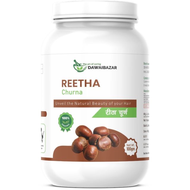 Dawaibazar Reetha Churna, 100% Organic, Natural Hair Care Powder
