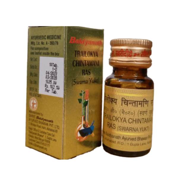 Baidyanath Trailokya Chintamani Ras (Swarna Yukt)