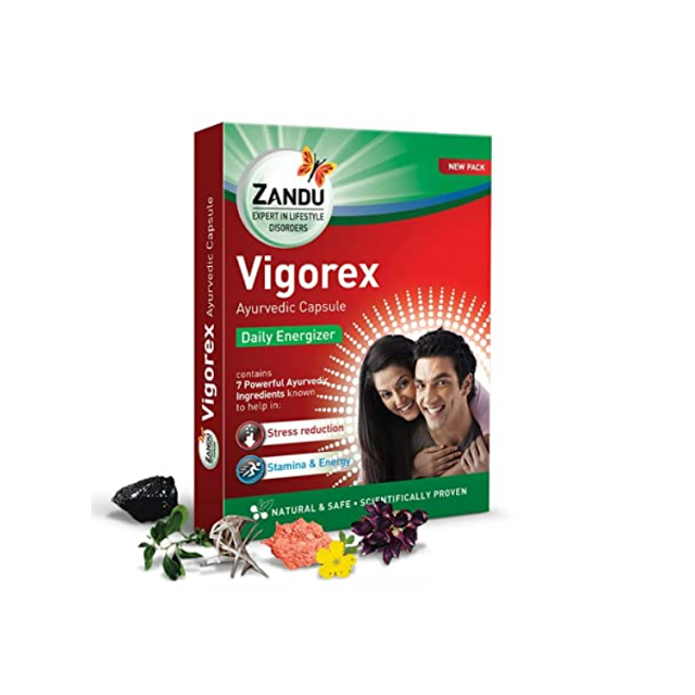 Zandu Vigorex Gold Ayurvedic Daily Energizer-pack of 2*12 capsule
